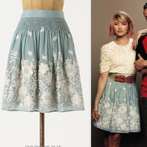 Anthropologie Sagebrush Skirt